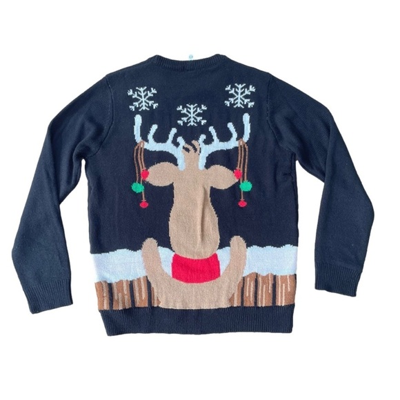 Ugly Christmas Sweater Reindeer Size X-Large - Picture 3 of 8